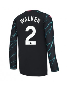 Moški Nogometna dresi replika Manchester City Kyle Walker #2 Tretji 2023-24 Dolgi rokav
